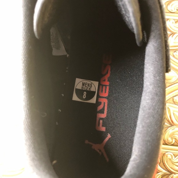 NIKE AIR JORDAN 1 LOW FLYEASE (GS) Jordan Black and Red Sneakers Men’s size 8 - Picture 11 of 16